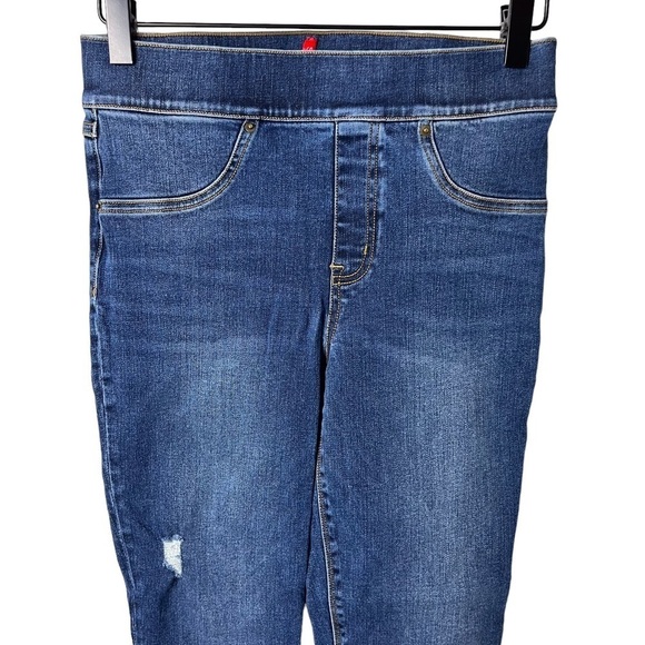 Spanx Distressed Ankle Skinny Jeans Medium Wash Size Small Style 20203R - Picture 5 of 12